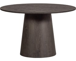 WOOOD Maan Eettafel - MDF - Donkerbruin - 75x120x120
