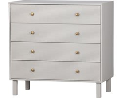 WOOOD Madu Ladekast - Grenenhout - Wolkengrijs - 91x94x52