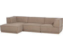 WOOOD Manu Chaise Longue Bank Links - Teddy - Taupe - 73x286x160