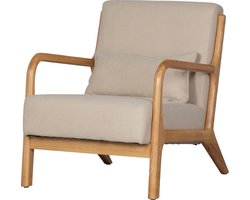 WOOOD Mark Fauteuil - Stof - Naturel - 75x67x82