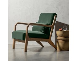 WOOOD Mark Fauteuil - Velvet - Flesgroen - 75x67x82