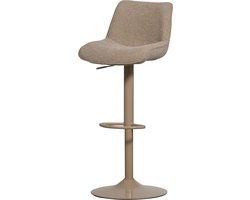 WOOOD Marten Barstoel in hoogte verstelbaar - Zand - 110x45x50
