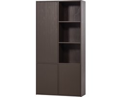 WOOOD Meggy Opbergkast Links - Grenen hout - Middenbruin - 215x108x40