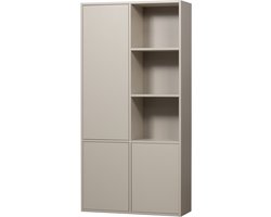 WOOOD Meggy Opbergkast Rechts - Grenen hout - Dust/Grijs - 215x108x40