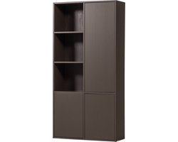 WOOOD Meggy Opbergkast Rechts - Grenen hout - Middenbruin - 215x108x40