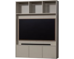 WOOOD Meggy Tv Opbergkast - Grenen hout - Dust/Grijs - 215x160x40