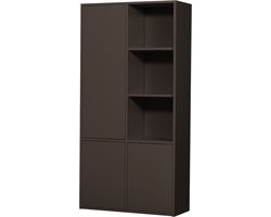 WOOOD Merel opbergkast - Grenen - Middenbruin - 100x200x44