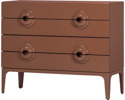 WOOOD Merge Ladekast/Commode - Eucalyptus Hout - Oud Roze - 89x110x44 cm