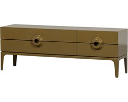 WOOOD Merge Tv Meubel - Eucalyptus Hout - Honinggeel - 57x160x44 cm