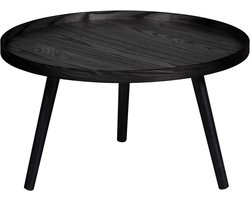 WOOOD Mesa Bijzettafel L - Hout - Zwart - 34xØ60