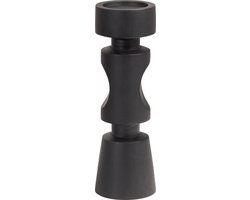 WOOOD Midi Kandelaar - Mangohout - Zwart - 36x12x12