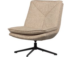 WOOOD Milaro Draaifauteuil - Polyester - Naturel Melange - 88x75x94