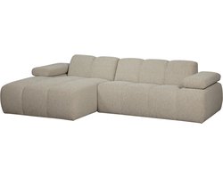 WOOOD Mojo Chaise Longue Bank Links - Bouclé - Beige Melange