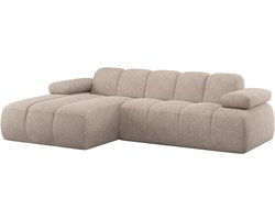 WOOOD Mojo Chaise Longue Bank Links - Wollig - Donkerzand