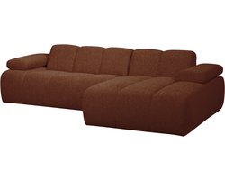 WOOOD Mojo Chaise Longue Bank Rechts - Bouclé - Roest Bruin Melange