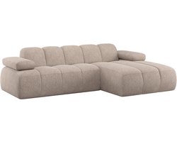 WOOOD Mojo Chaise Longue Bank Rechts - Wollig - Donkerzand