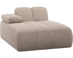 WOOOD Mojo Chaise Longue Element Bank Links - Wollig - Donkerzand