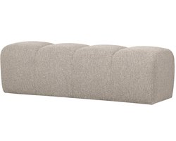 WOOOD Mojo Eetbankje 164 cm - Bouclé - Beige Melange - 49x164x45