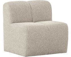 WOOOD Mojo Eetbankje 84cm Met Rugleuning - Bouclé - Beige Melange
