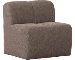 WOOOD Mojo Eetbankje 84cm Met Rugleuning - Bouclé - Bruin Melange