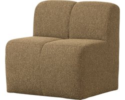 WOOOD Mojo Eetbankje 84cm Met Rugleuning - Bouclé - Geel/Bruin Melange