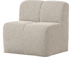 WOOOD Mojo Eetbankje 84cm Met Rugleuning - Bouclé Stof - Beige Melange