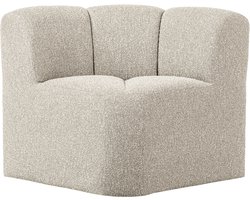 WOOOD Mojo Eetbankje Hoek Met Rugleuning - Bouclé - Beige Melange