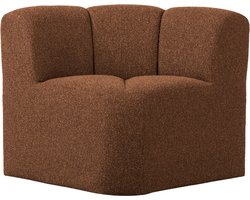 WOOOD Mojo Eetbankje Hoek Met Rugleuning - Bouclé - Roestbruin Melange