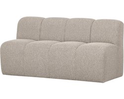 WOOOD Mojo Eetbankje Met Rugleuning - Bouclé - Beige Melange - 164cm