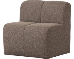 WOOOD Mojo Eetbankje Met Rugleuning - Bouclé Stof - Bruin Melange - 83x84x73 cm