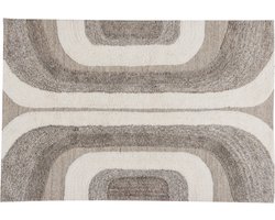 WOOOD Moro Vloerkleed - Wol/Katoen Grijswit - 170x240