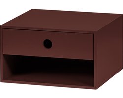 WOOOD Nancy Hangend Nachtkastje Bordeauxrood - 20x34x30