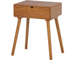 WOOOD Nelo Nachtkastje/ Bijzettafel - Hout - Bruin - 54x36x30