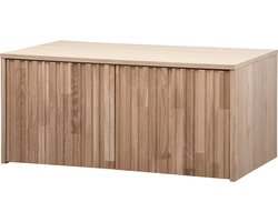 WOOOD New Gravure Kistbank - Eikenhout - Blanke - 40x88x50