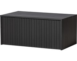 WOOOD New Gravure Kistbank - Grenenhout - Zwart - 40x88x50