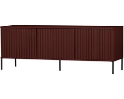 WOOOD New Gravure Tv Meubel - Grenen - Bordeauxrood - 56x150x44