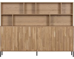 WOOOD New Gravure Wandkast - Eiken - Naturel - 150x200x44