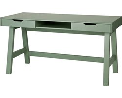 WOOOD Nikki Bureau - Grenenhout - Jadegroen - 75x140x62