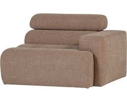WOOOD Novi 1-Zits Element Bank Arm Rechts - Polyester - Taupe