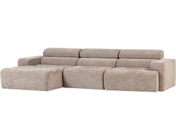 WOOOD Novi Chaise Longue Bank Links - Polyester - Naturel Melange
