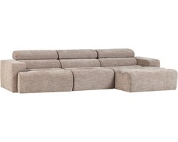 WOOOD Novi Chaise Longue Bank Rechts - Polyester - Naturel