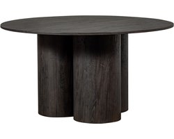 WOOOD Oona Eettafel - MDF - Donkerbruin - 75x140x140