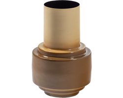 WOOOD Orba Vaas 34x22 cm - Metaal - Hoogglans Zand - 34x22x22