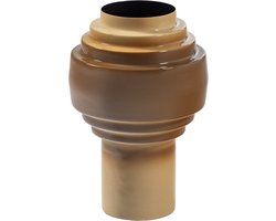 WOOOD Orba Vaas 36x24 cm - Metaal - Hoogglans Zand - 36x24x24