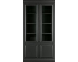 WOOOD Organize Vitrinekast - Grenen - Zwart - 215x110x44