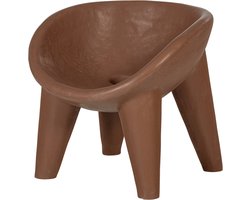 WOOOD Orio Loungestoel - Polymeer - Rood/Bruin - 58x62x62
