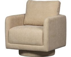 WOOOD Oscar Draaifauteuil - Chenille - Naturel - 64x78x79