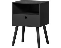 WOOOD Ozzy Nachtkastje Hout Zwart 53x36x30