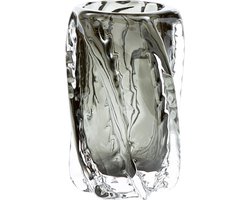 WOOOD Paragon Vaas - Glas - Antraciet - 21x13x13