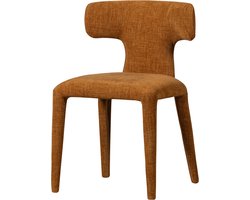 WOOOD Permit Eetkamerstoel - Geweven Stof - Cinnamon/Oranje - 78x52x53 cm
